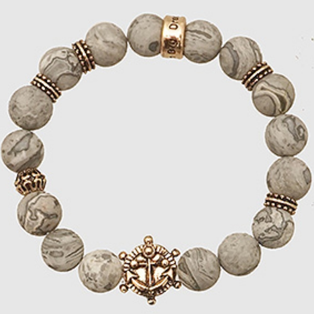 Matte Stone Nautical Stretch Bracelet